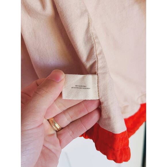 Anthro Daughters of the Liberation Fur Hood Full Zip Utility Parka Red XS Winter - Picture 7 of 13